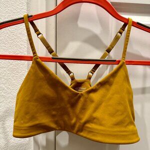 Girlfriend Collective Sycamore V Neck Bralette Small